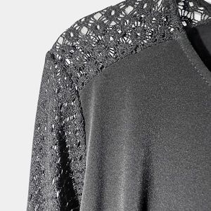 Micheal Kors Little Black Dress with Lace Sleeves